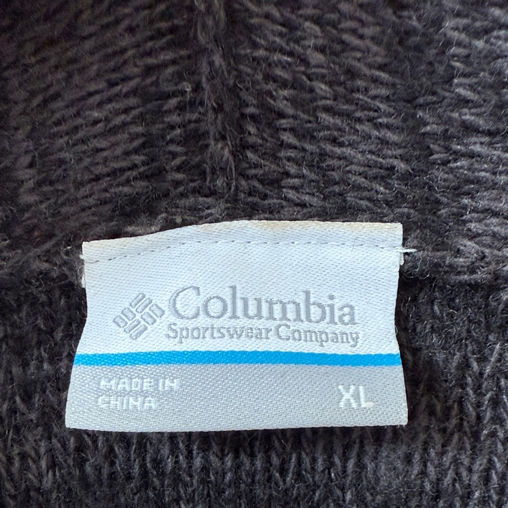 Columbia Rolled Edge Open Front Cardigan Sweater, Wool Blend Charcoal Gray, XL - Picture 5 of 13